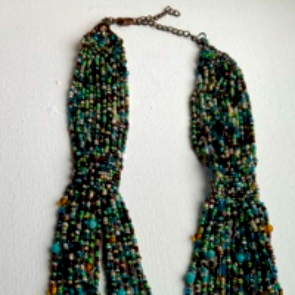 Multicolor Multi-Strand Beaded Necklace - Picture 3 of 3